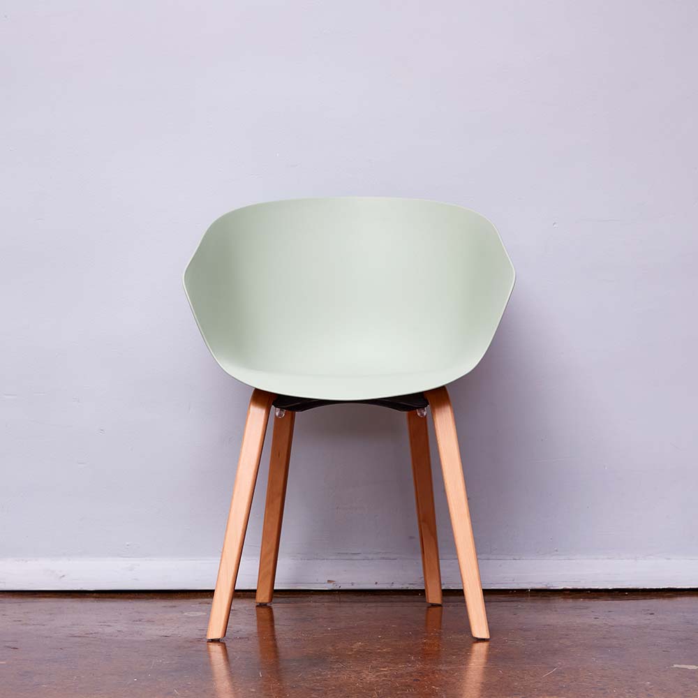 Mid-Century Modern Molded Green Chair