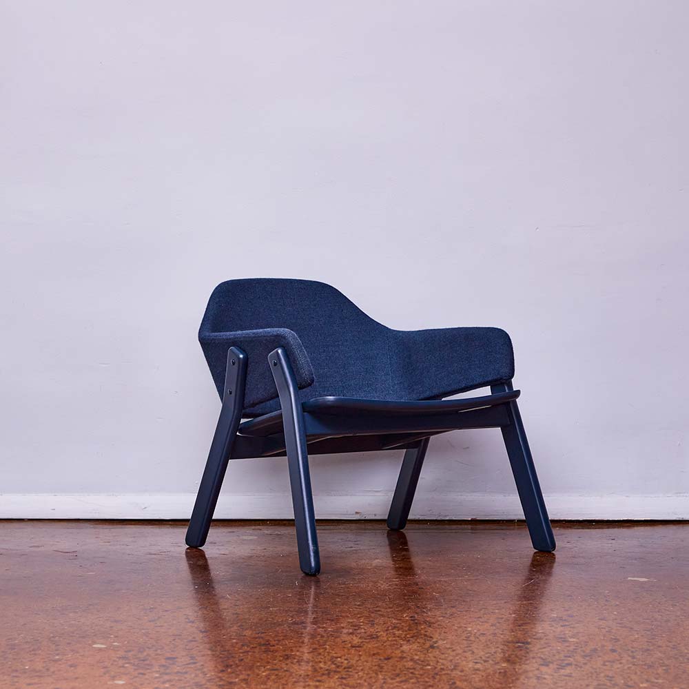 Mid-Century Modern Molded Blue Chair