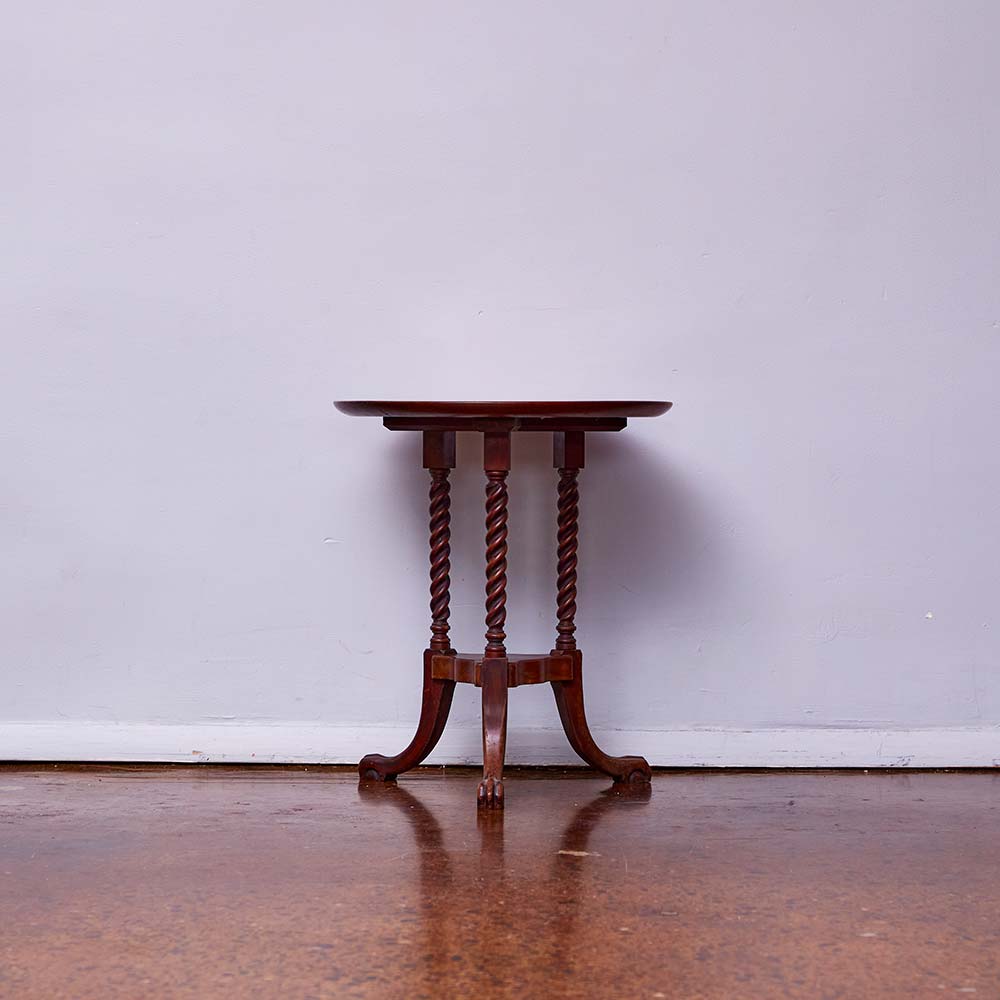 Carved Wood Accent Table