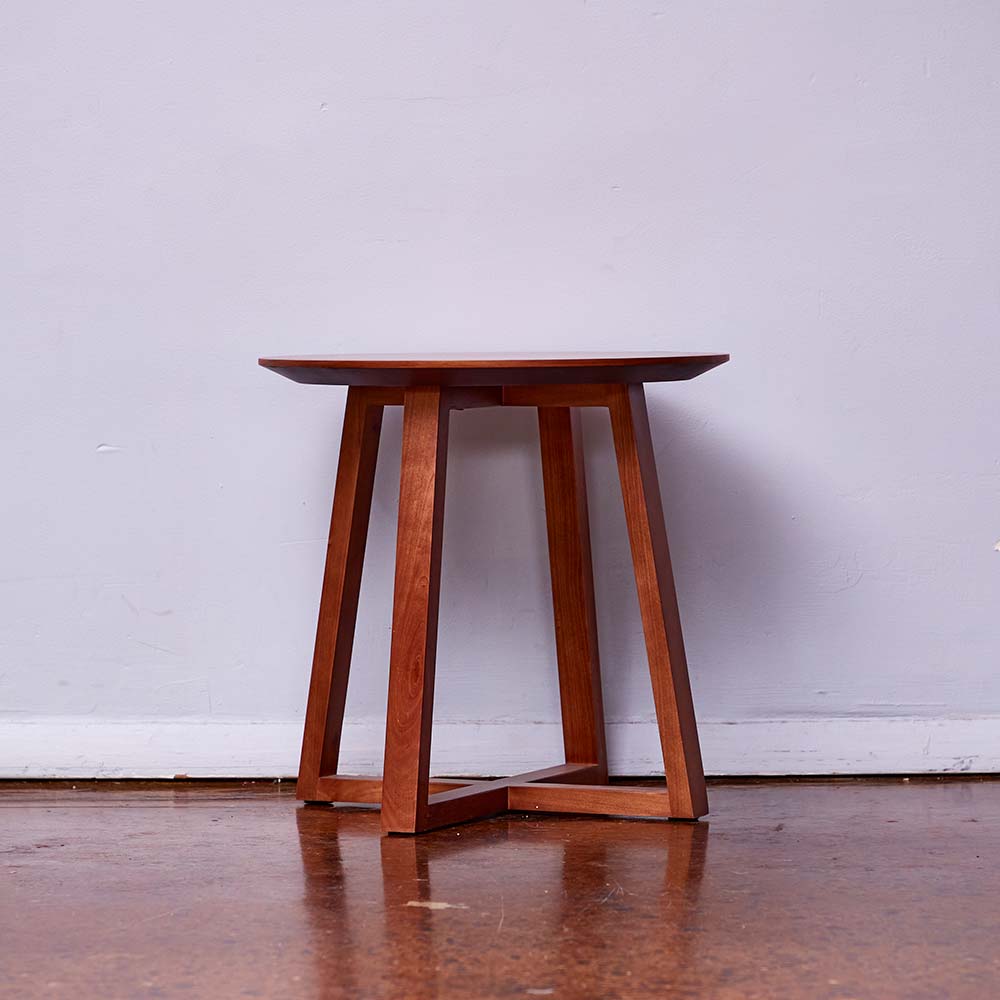 Modern Geometric Wood Accent Table