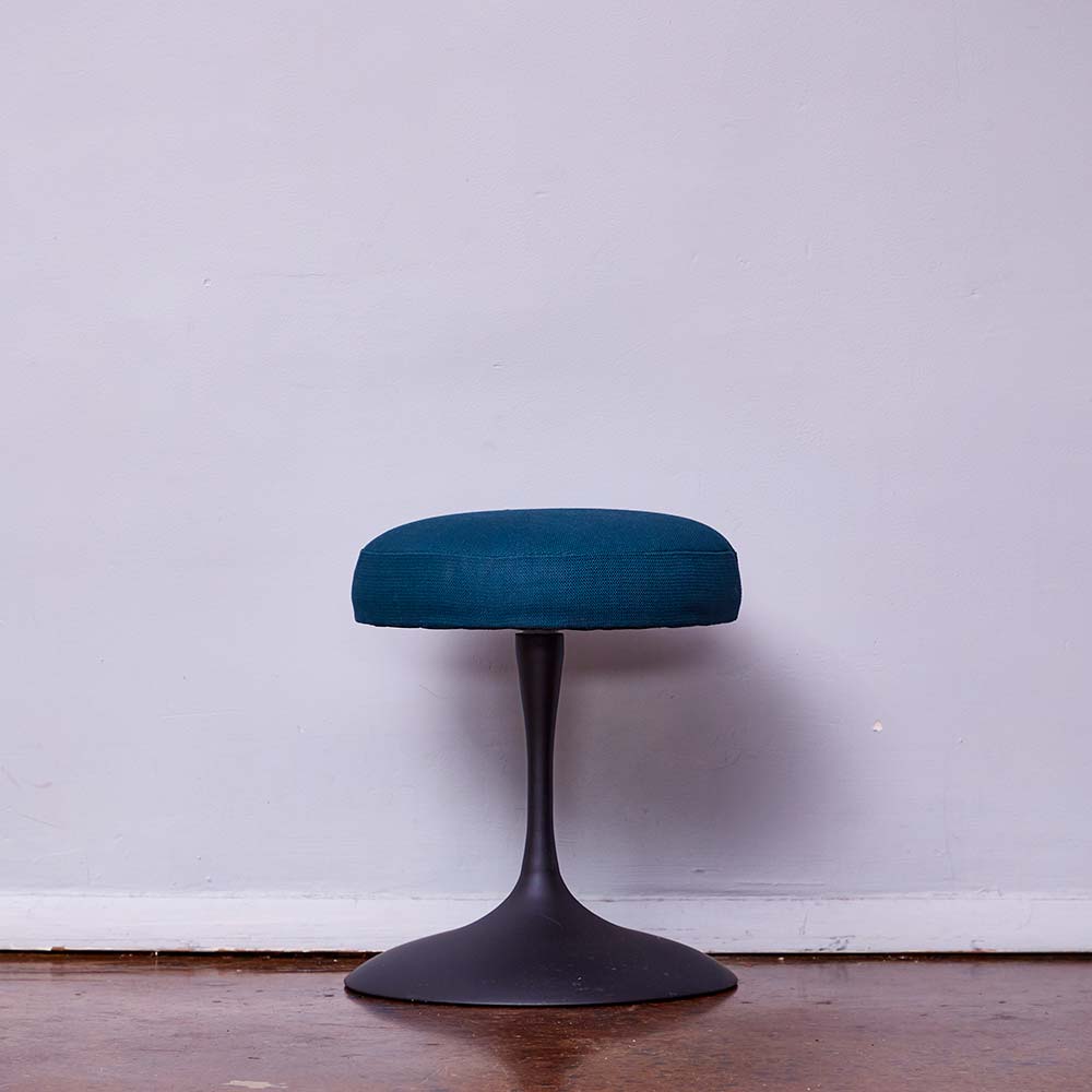 Mid-Century Modern Blue Stool