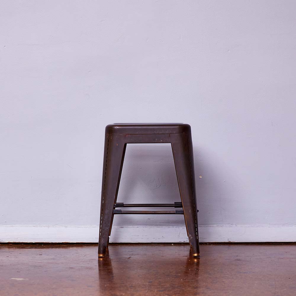 Industrial Matte Metal Stool